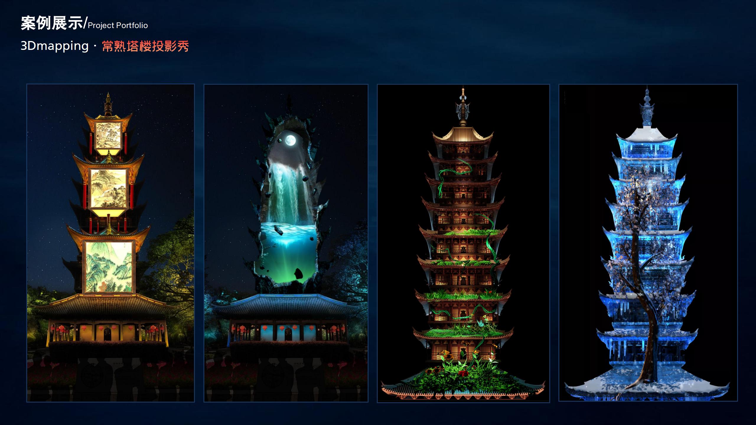 常熟塔楼投影秀